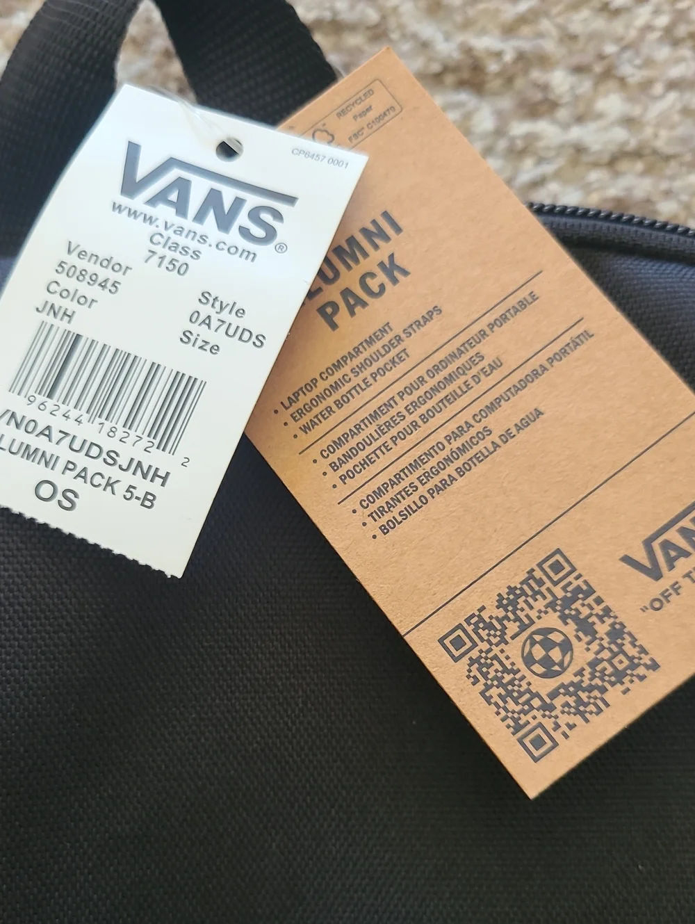Vans Black Everyday Alumni Backpack